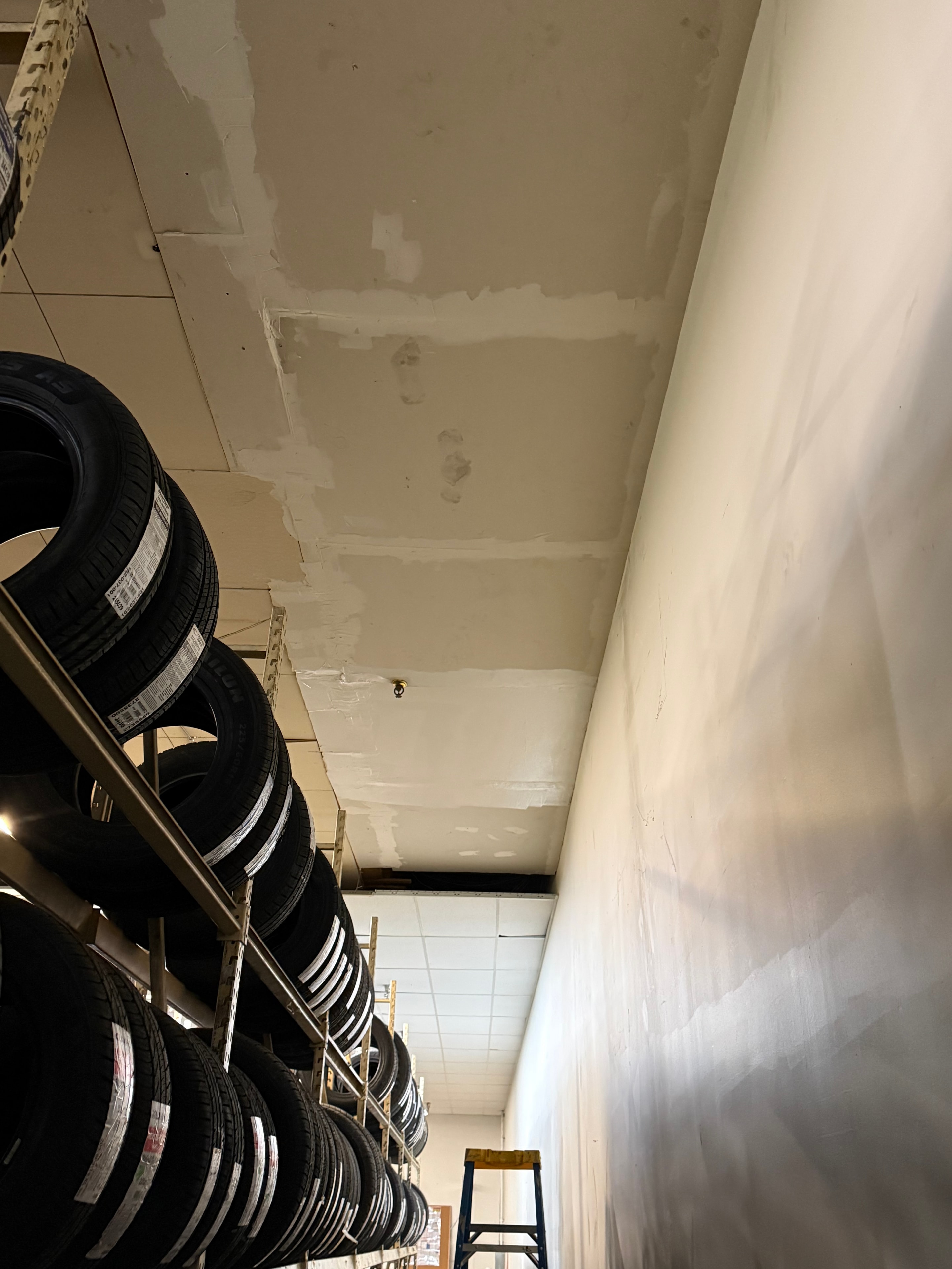 Tire Shop Ceiling Tile Replacement