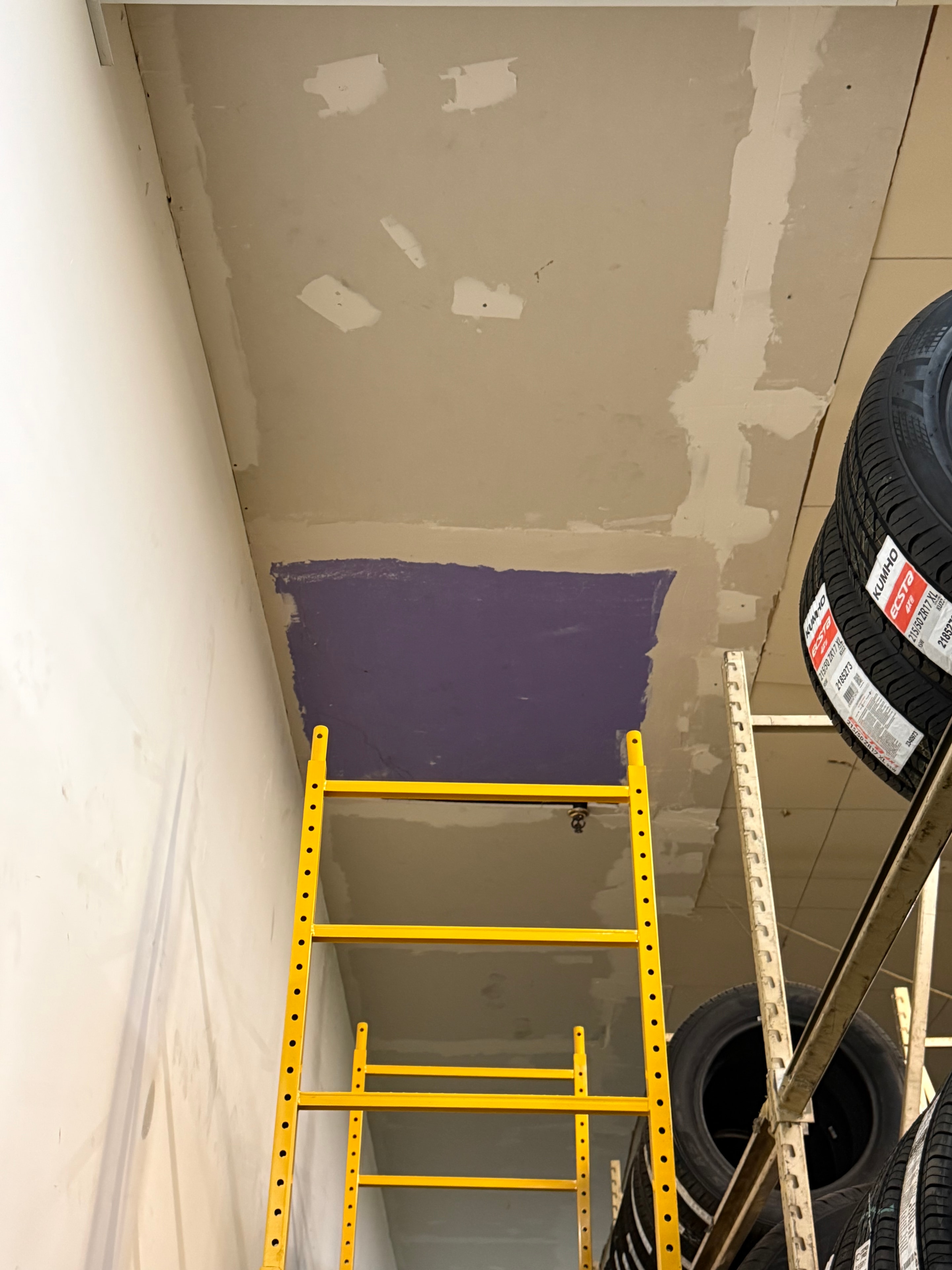 Tire Shop Drywall Repair